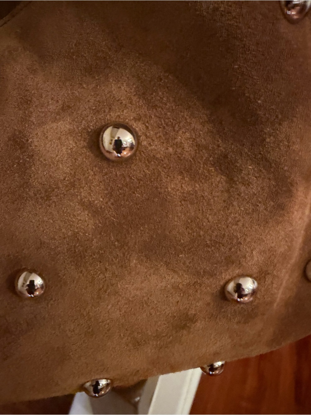 Madewell Mylie Suede Studded Hobo Bag in Brown - Picture 3 of 11